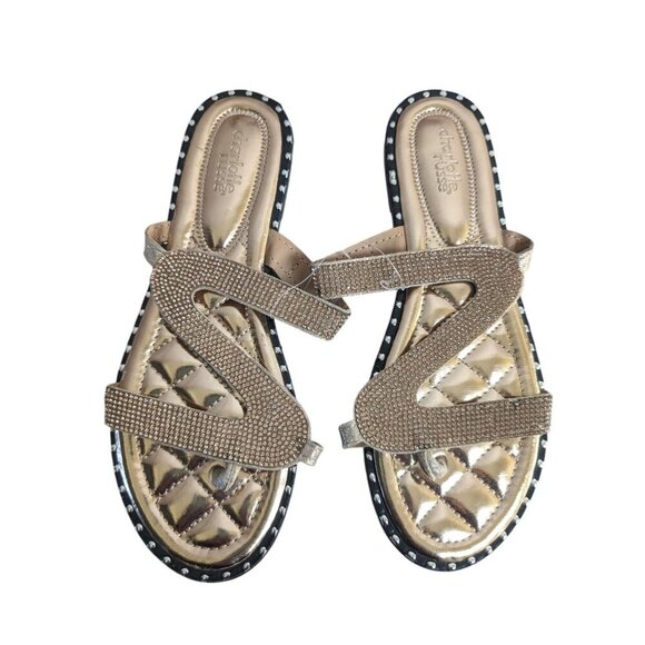 Charlotte Russe Shoes - Charlotte Russe Rose Gold Thong Sandals Size 8 Women New Never Worn